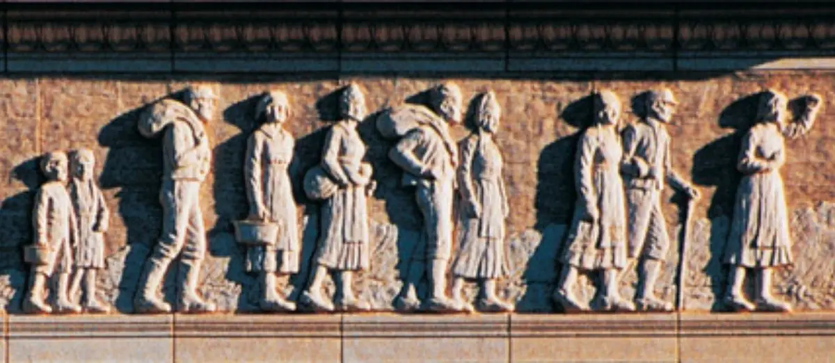 The friezes of the Mesa Temple. People from all walks of life carved into stone to ornament the outside of the Mesa Temple.