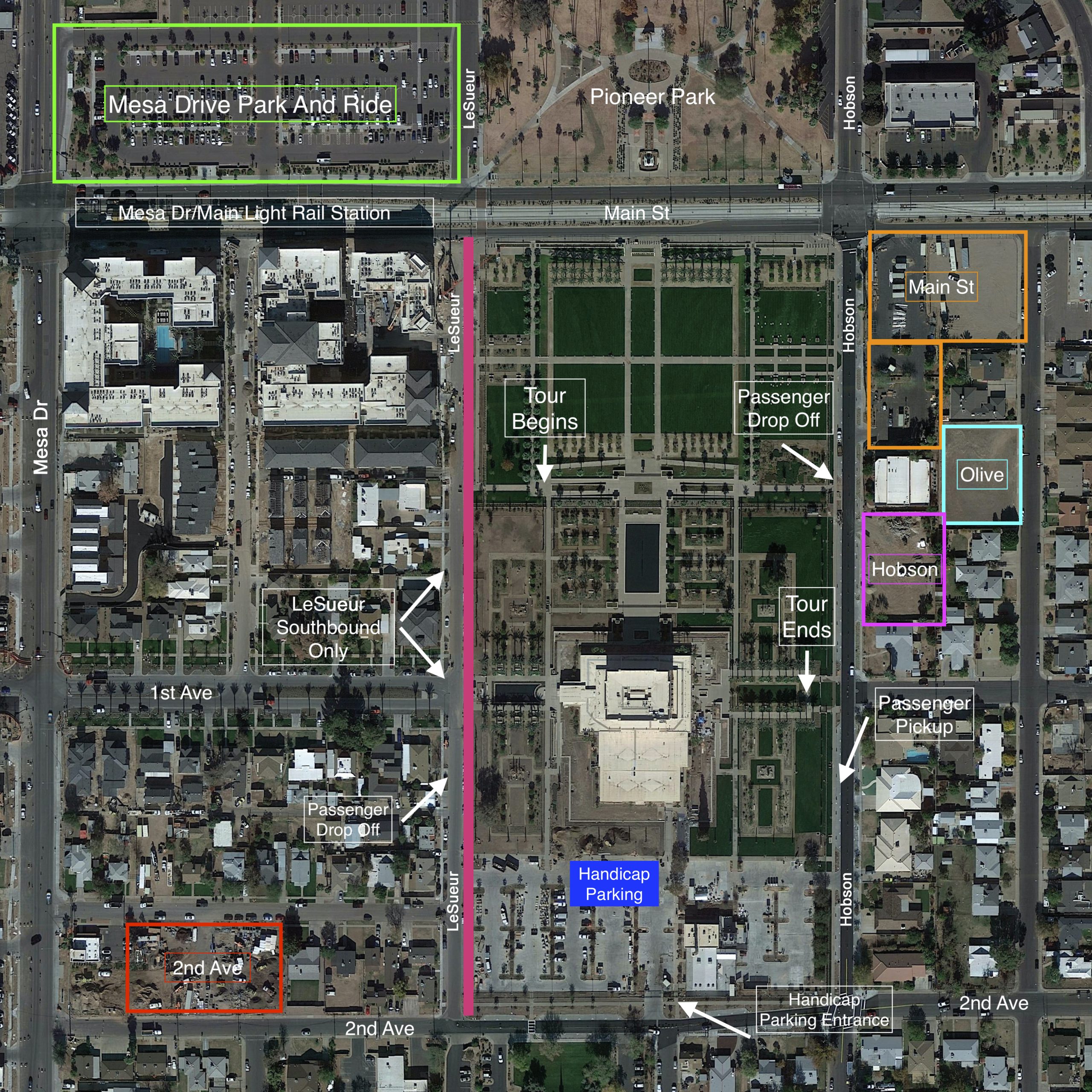 Parking and Transit Map