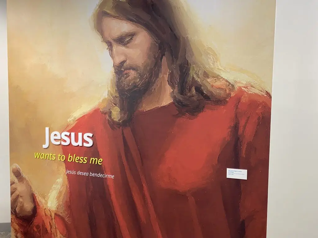 梅萨圣殿游客中心的救世主耶稣基督壁画