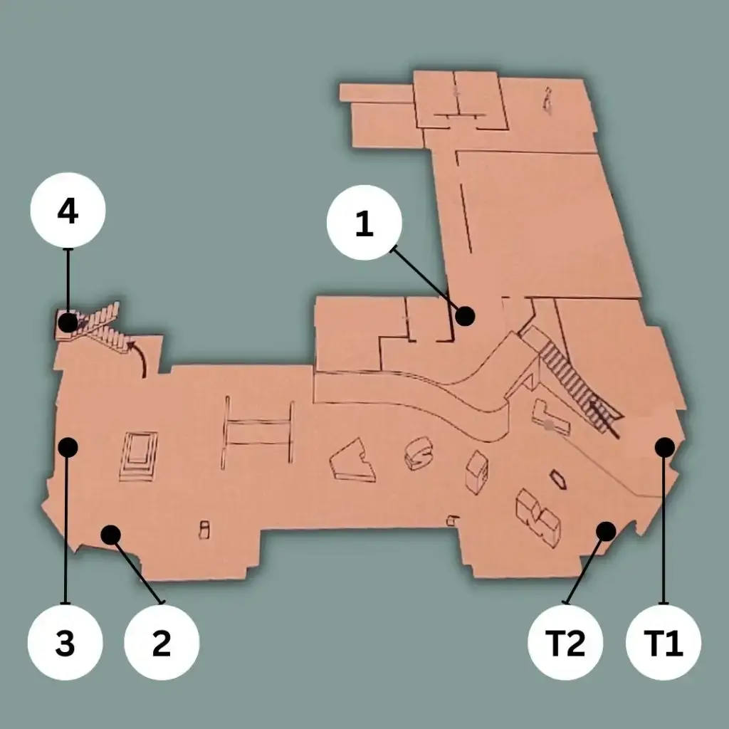 壁畫遊覽地圖，遊客中心樓下