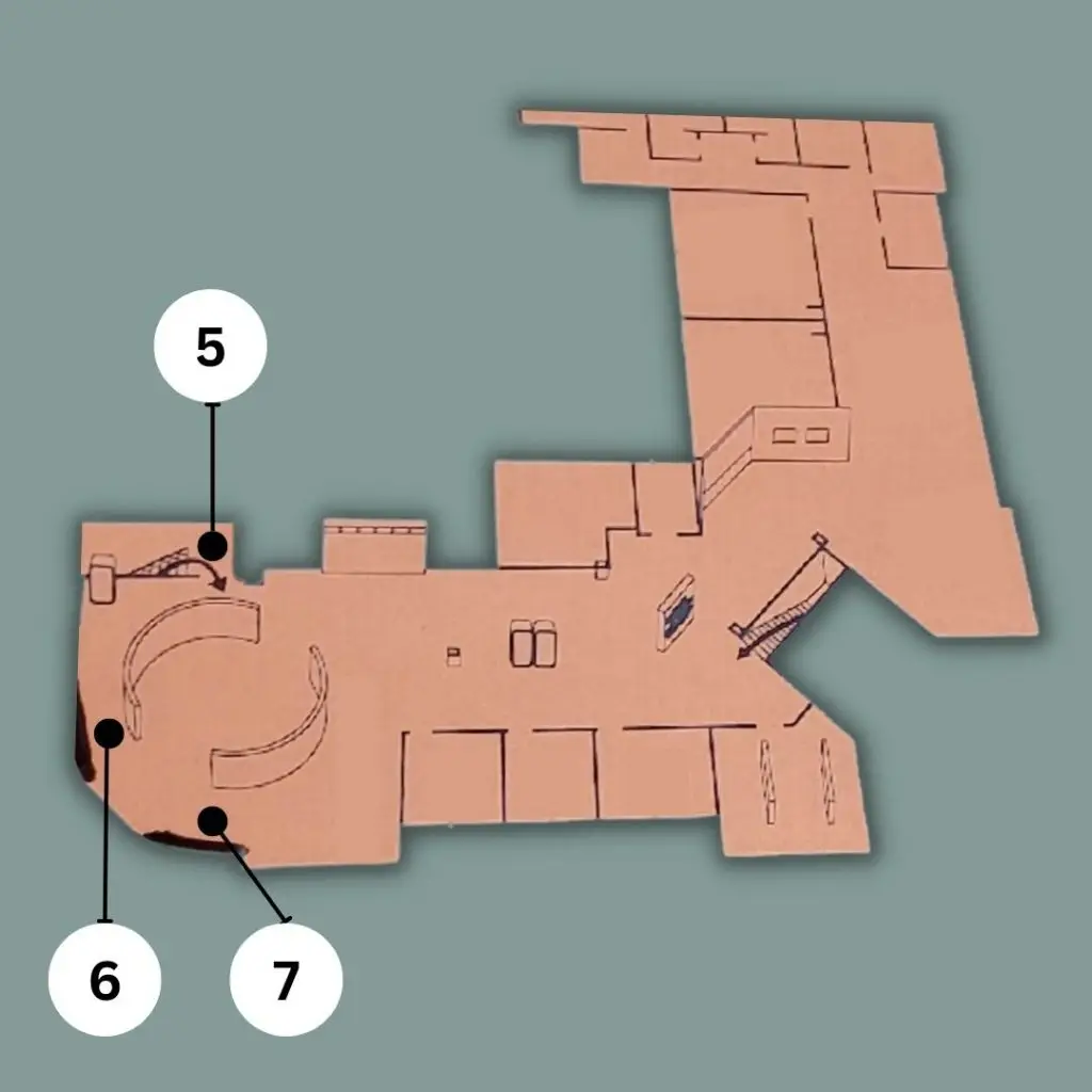 壁畫遊覽地圖，遊客中心樓上