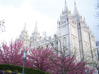 Side Profile of Salt Lake City, Utah Mormon Temple & Visitors Center